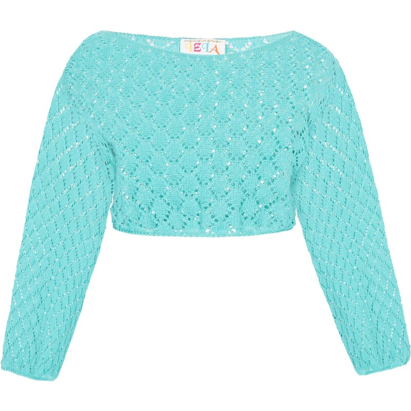 IZIA Sveter Fashion Look tyrkysová 65875053