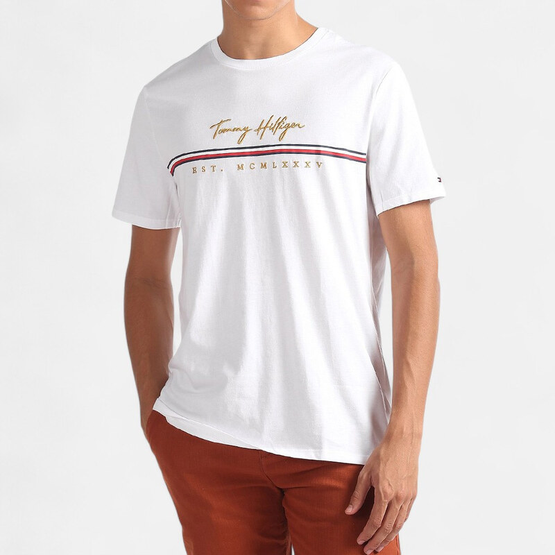 Pánské bílé triko Tommy Hilfiger 56233 63746984