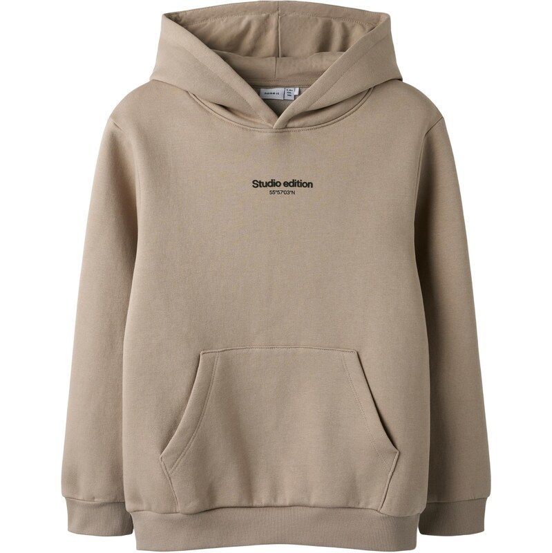 NAME IT Mikina Brody tmavobéžová / čierna 56955008