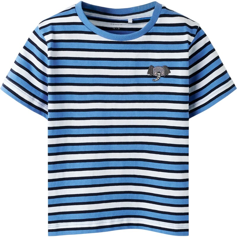 NAME IT Tričko NMMJellan námornícka modrá / kráľovská modrá / biela 63724191
