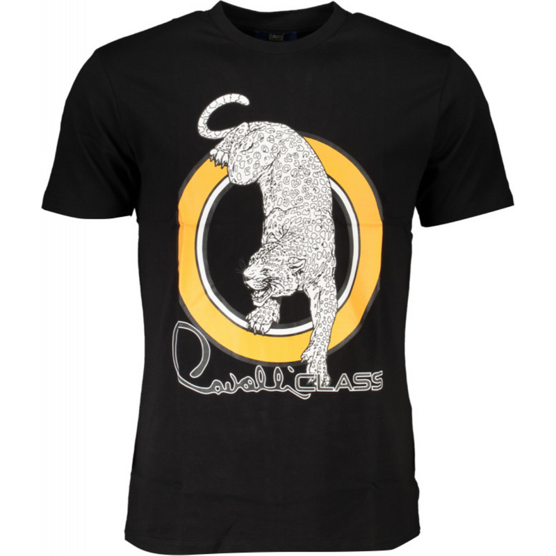 CAVALLI CLASS Leopard Black tričko 63752175