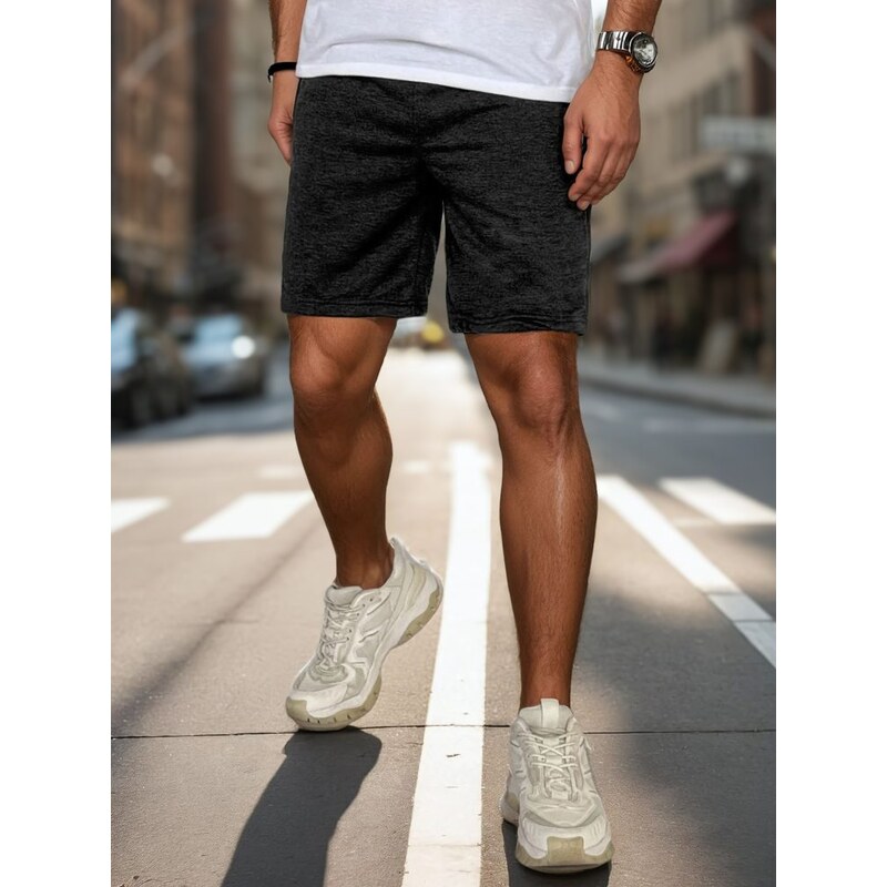 Dstreet Pánske grafitové kraťasy s vreckami na zips 63774254