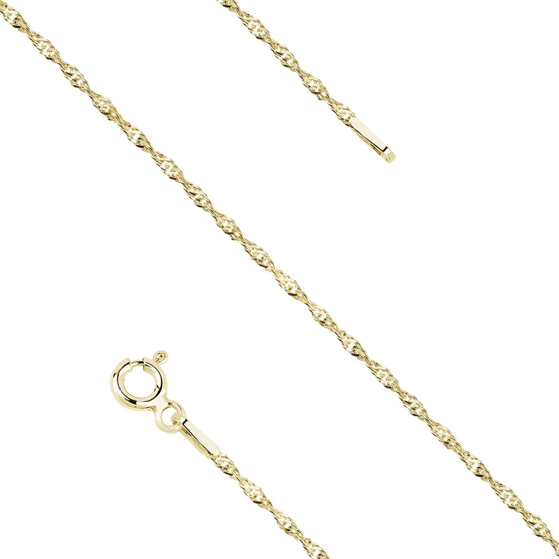 Olivie Strieborný 18cm náramok SINGAPUR GOLD 7543 44406399