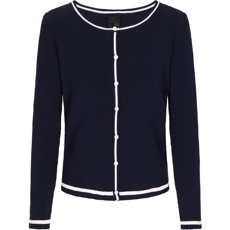 DreiMaster Klassik Kardigán námornícka modrá / biela 64087348