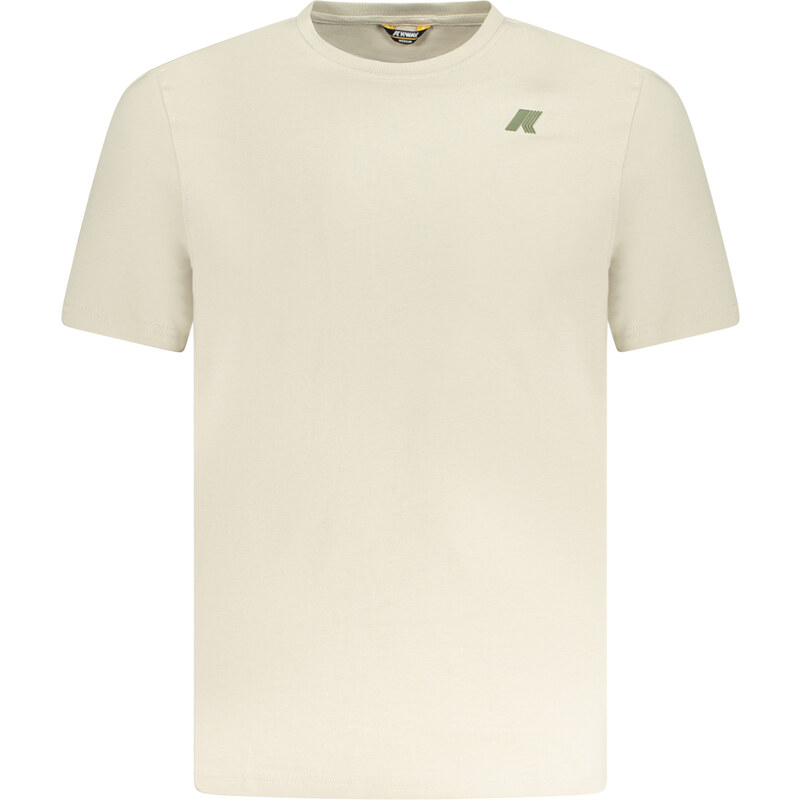 Pánske béžové tričko K-WAY s krátkym rukávom 64715221