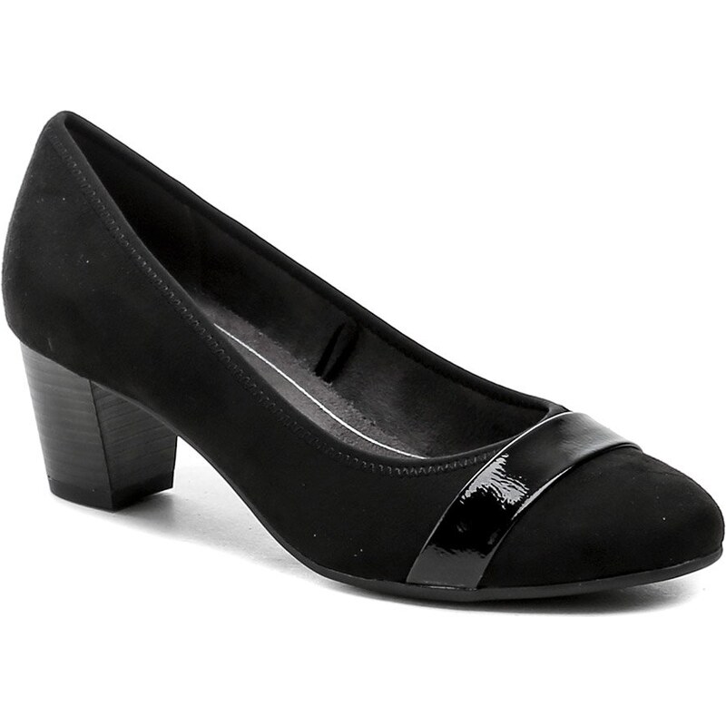 Jana 8-22467-42 čierne dámske lodičky šírka H 63763876