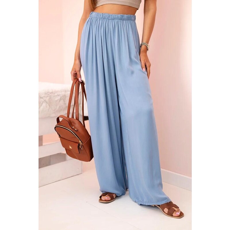 MladaModa Široké voľné nohavice s gumičkou v páse model 3180 farba 64102066