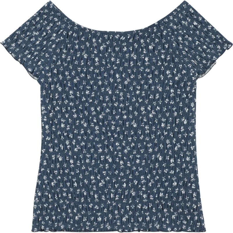 Abercrombie & Fitch Tričko námornícka modrá / biela 63769190