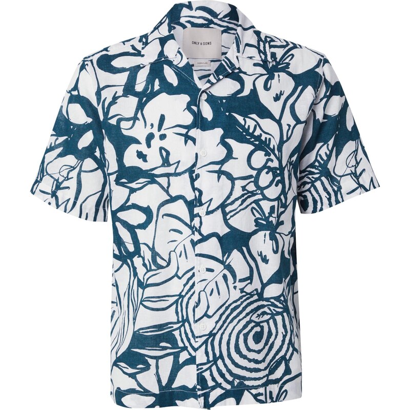 Only & Sons Košeľa ONSCAIDEN námornícka modrá / biela ako vlna 63724511