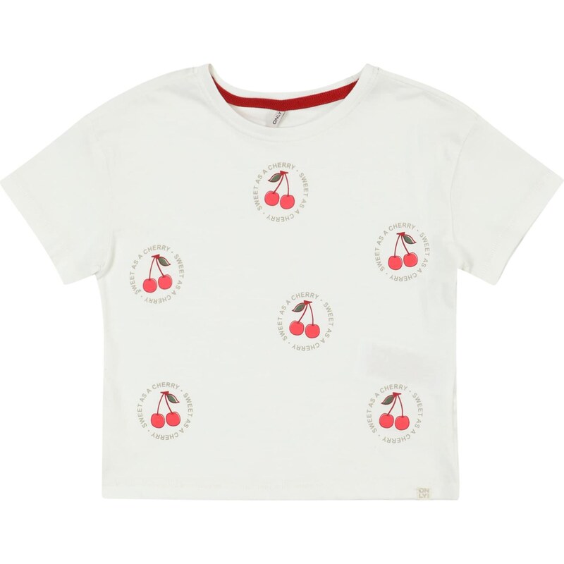 Only Mini Tričko KMGCharlotte zelená / červená / biela 63769248