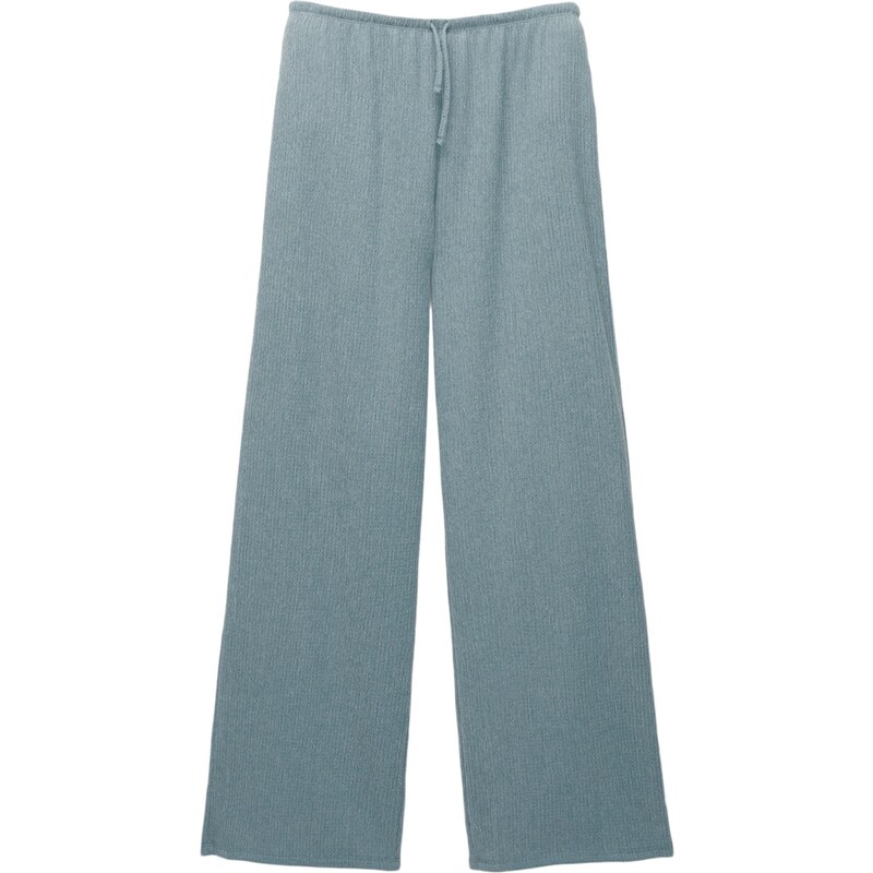 Pull&Bear Nohavice modrozelená 64293890