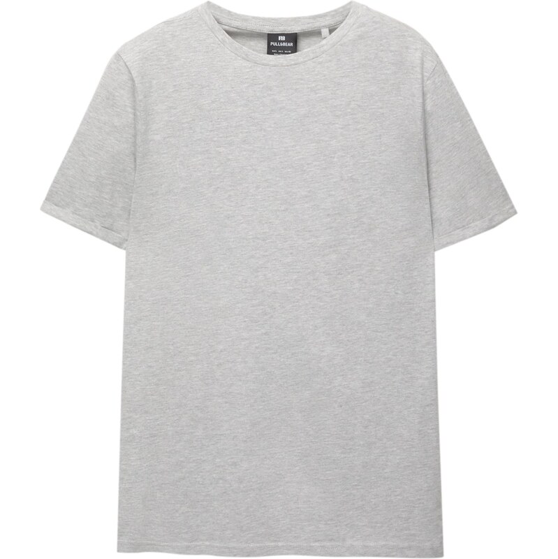 Pull&Bear Tričko sivá melírovaná 64167137