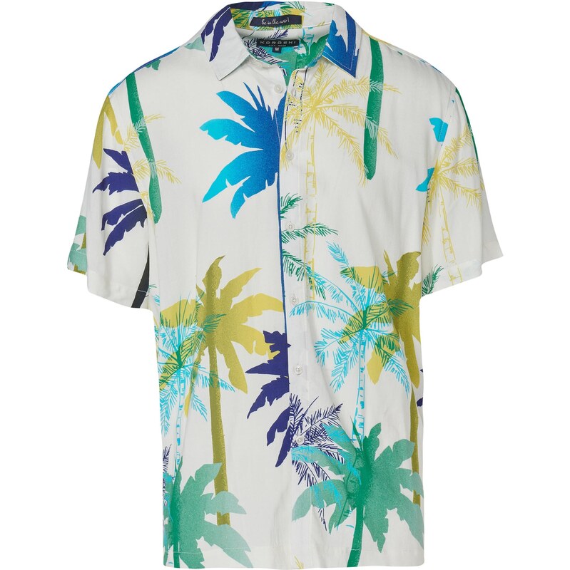 KOROSHI Košeľa azúrová / horčicová / nefritová / šedobiela 63874210