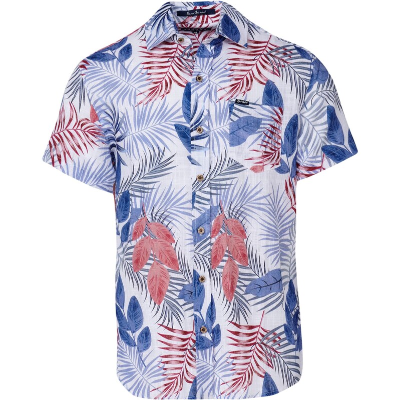 KOROSHI Košeľa kráľovská modrá / svetlomodrá / krvavo červená / biela 63874212