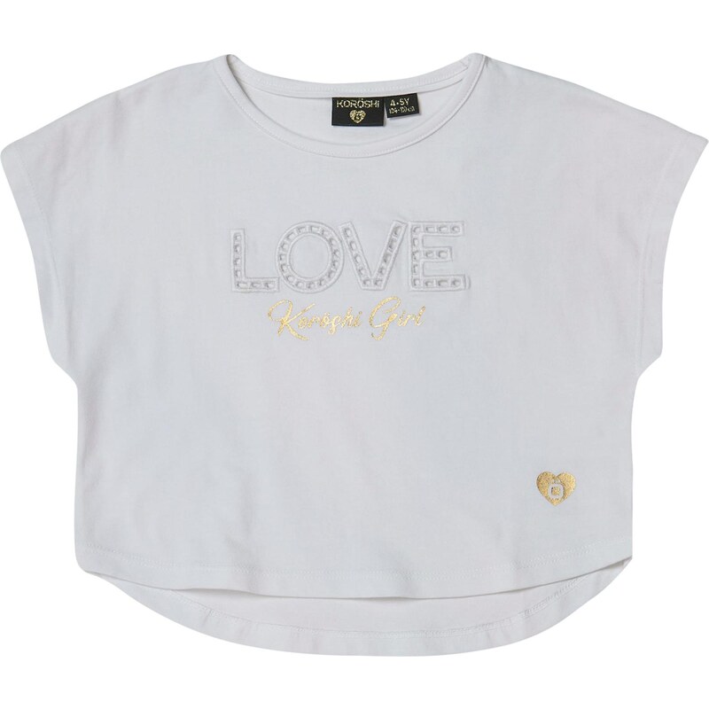 KOROSHI Tričko zlatá / biela 65879657