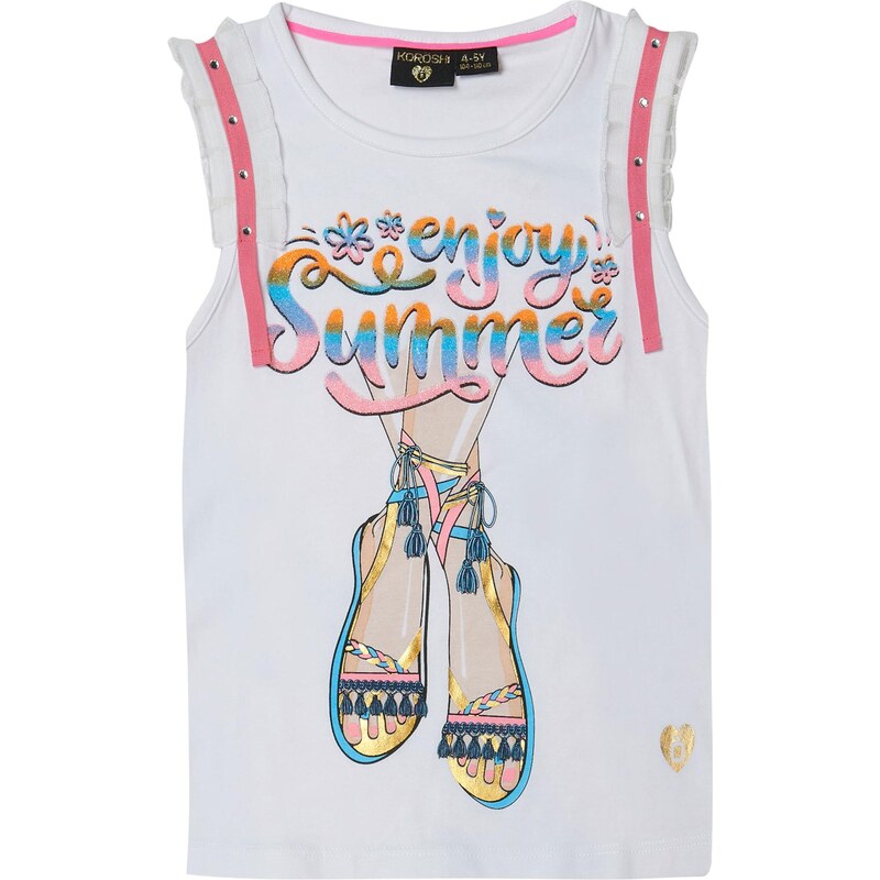 KOROSHI Top modrá / oranžová / ružová / biela 65879658