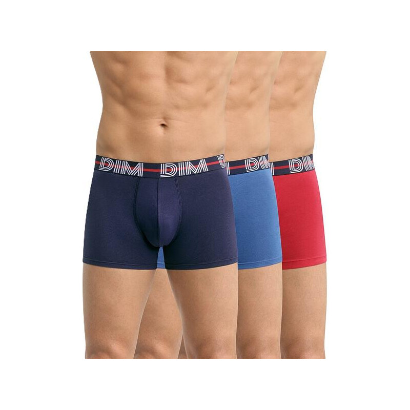 Pánske boxerky 3 ks DIM POWERFUL BOXERS 3x - DIM - červené 62781830