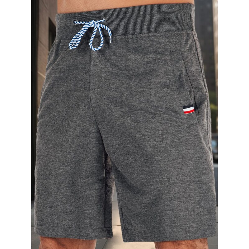 Dstreet Pohodlné grafitové kraťasy s logom 63774245