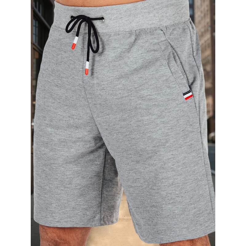 Dstreet Pohodlné šedé kraťasy s logom 63774246