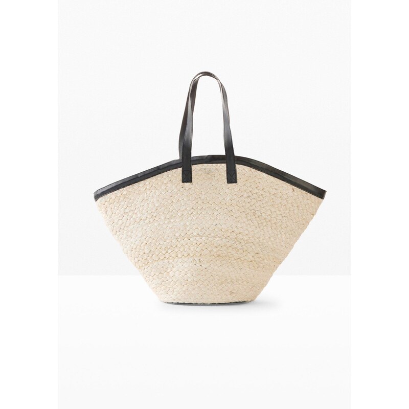 bonprix Slamená taška, farba béžová 63477643