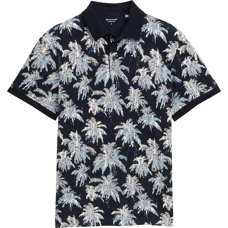 TOM TAILOR Tričko svetlobéžová / námornícka modrá / modrosivá / 63780385