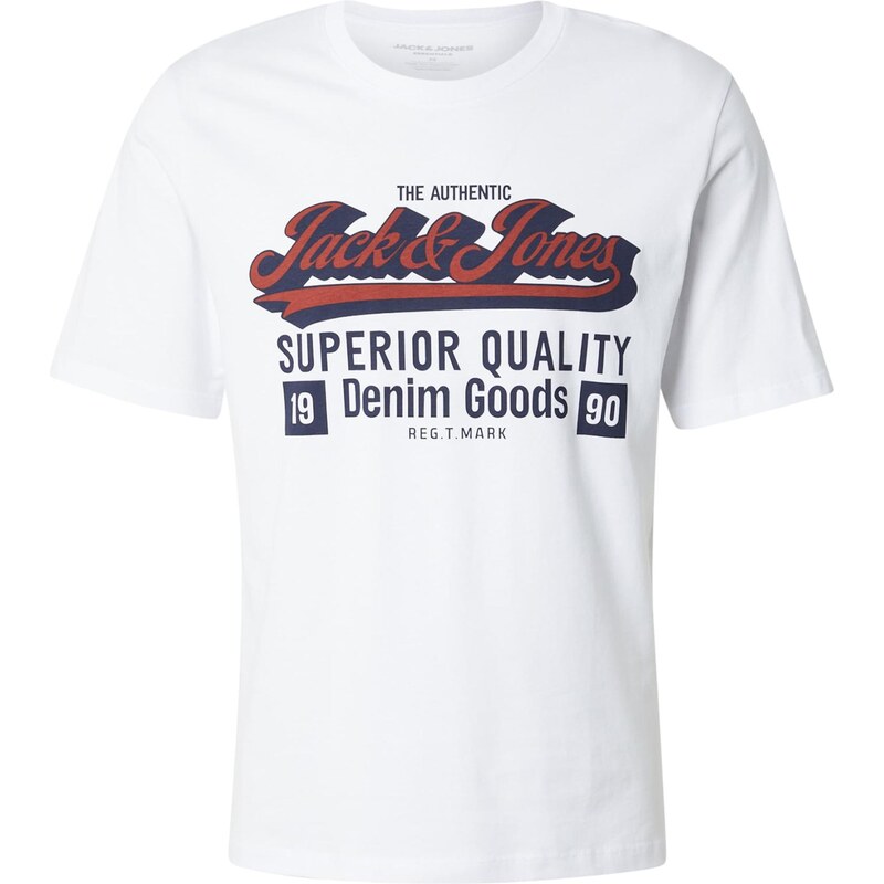 JACK & JONES Tričko námornícka modrá / hrdzavo červená / biela 63780507