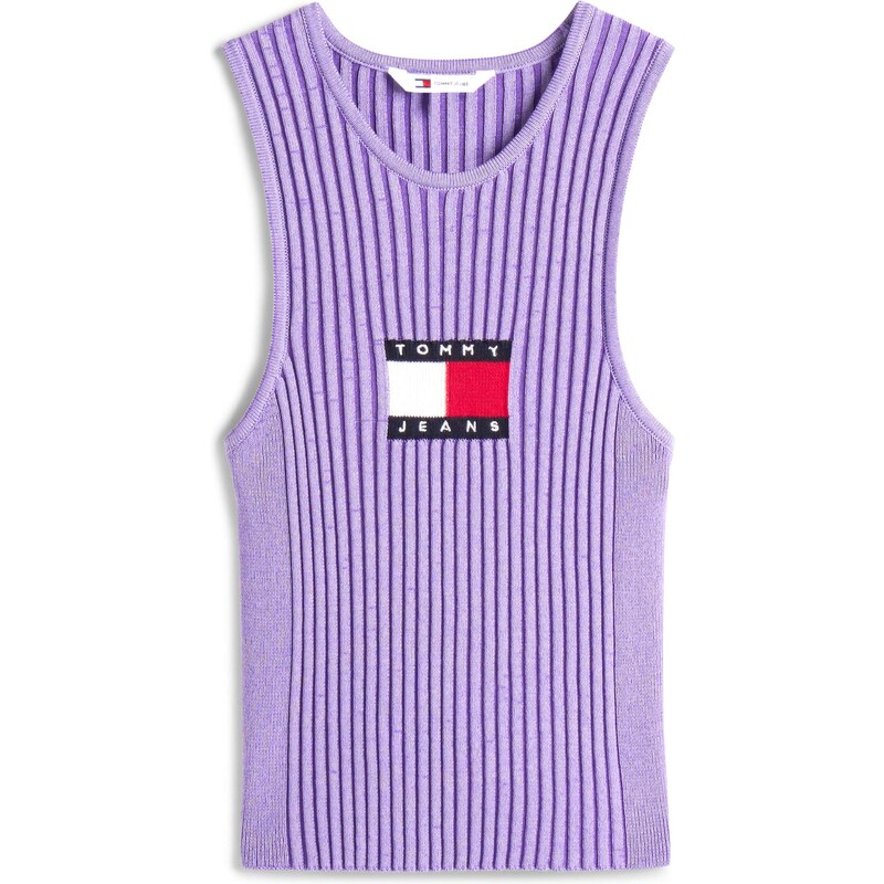 Tommy Jeans Vyšívaný top námornícka modrá / levanduľová / jasne 63780586