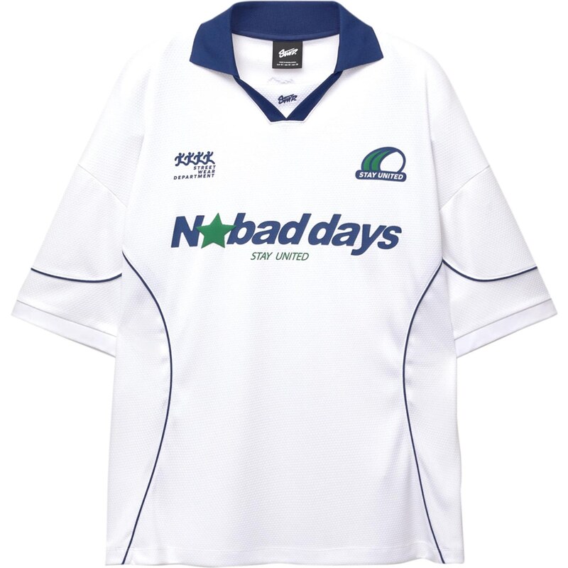 Pull&Bear Tričko tmavomodrá / zelená / biela 64167144