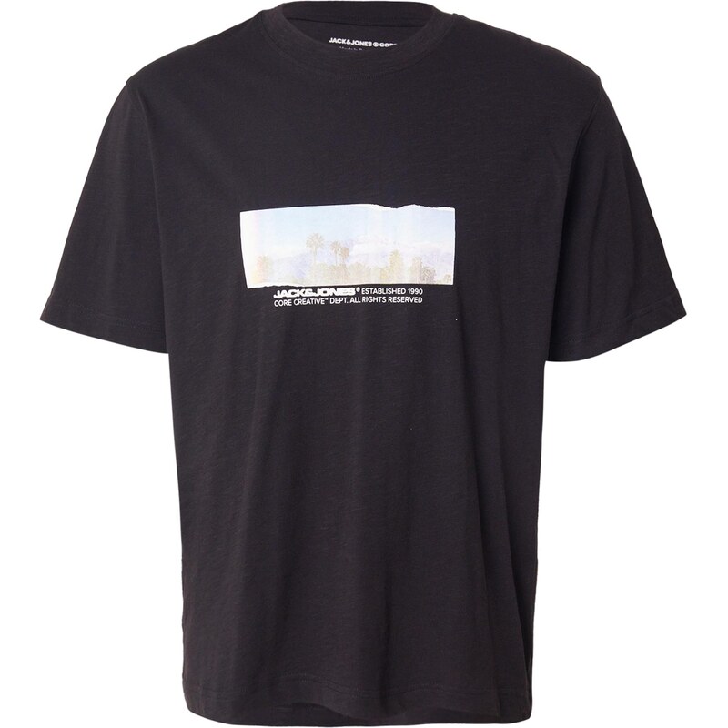 JACK & JONES Tričko JCOSAGO modrosivá / čierna / biela 63780686