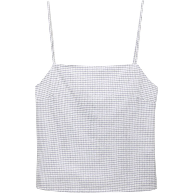 Pull&Bear Top sivá / biela 65879695