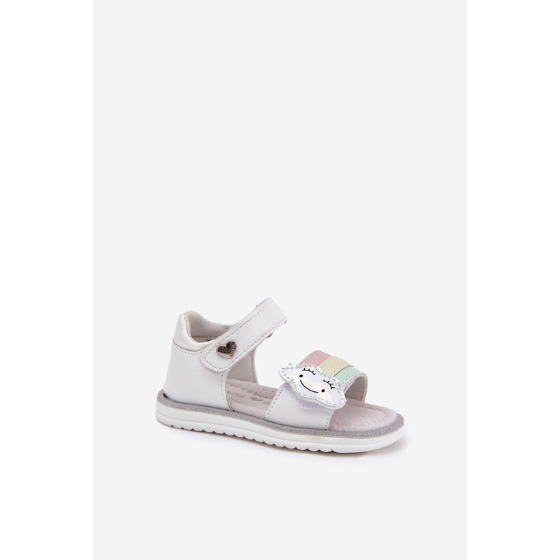 EVENTO Detské Sandále Na Suchý Zips Biele Orailla 64694876