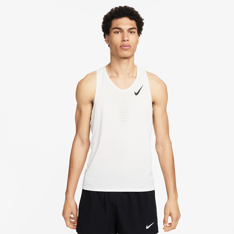 Nike AeroSwift Mens Dri-FIT ADV Running Singlet Summit White/ Black M 63789619