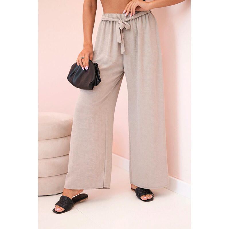 Fashionweek Dámske nohavice ľahké vzdušné so širokými nohavicami K5878 63789565