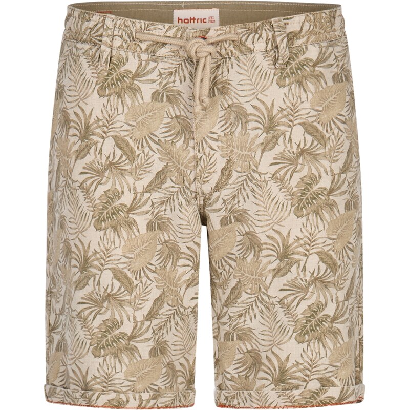 Pánske bavlnené kvetované bermudy s ľanom HATTRIC 63790033