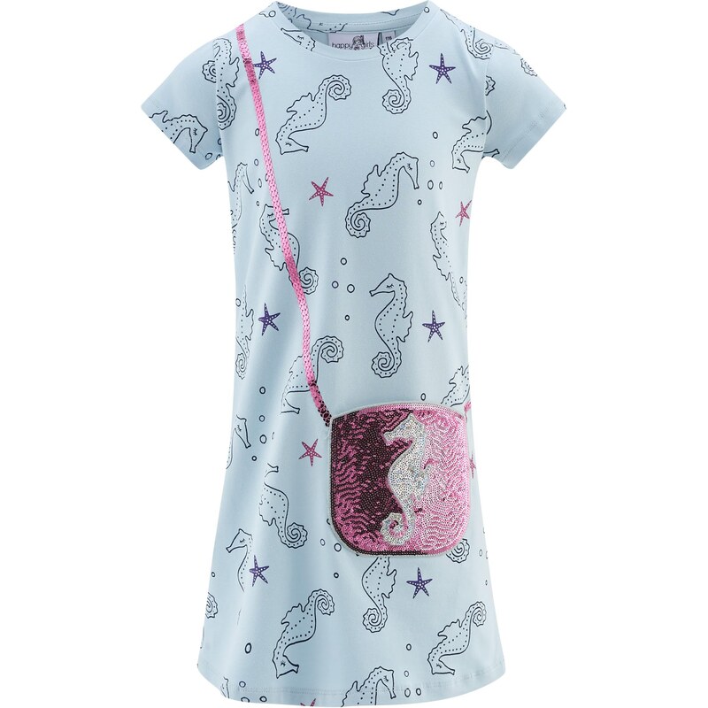 happy girls Šaty svetlomodrá / sivá / ružová / čierna 63791525