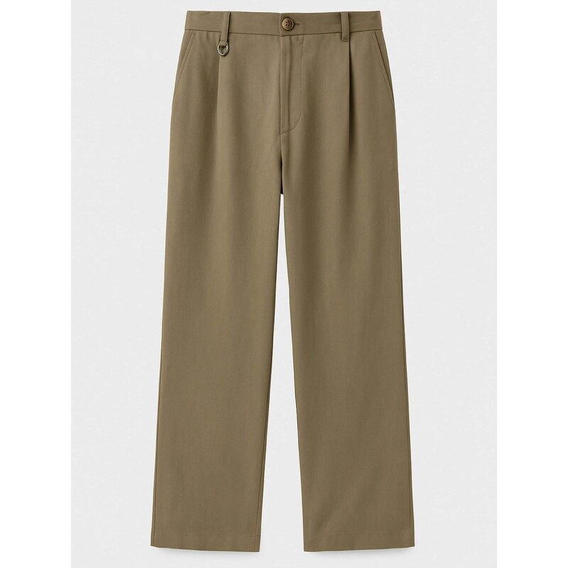 Dandalo Plisované nohavice kaki 65879797