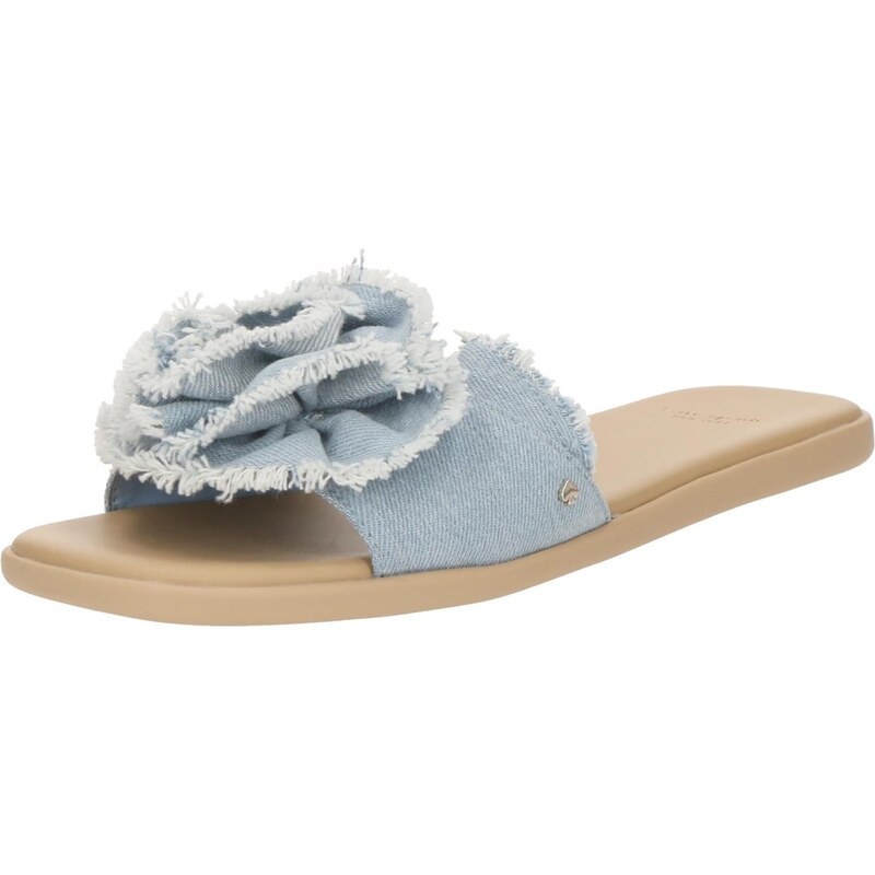 Kate Spade Šľapky Flourish Denim Flat Sandals modrá denim 65879746