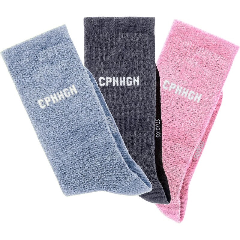 Copenhagen Studios Ponožky svetlomodrá / antracitová / ružová 64017938