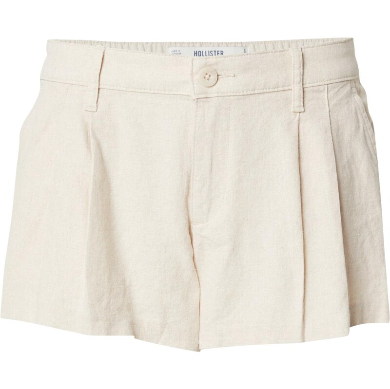 HOLLISTER Plisované nohavice LIVVY sivobéžová 65905420