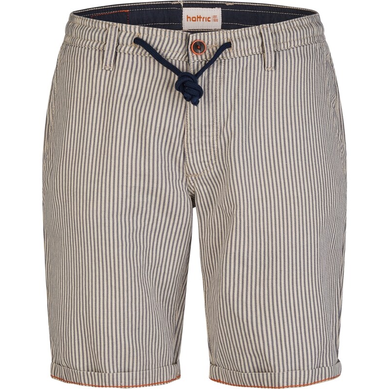 Pánske modré bavlnené pásikavé bermudy s ľanom HATTRIC 63800904