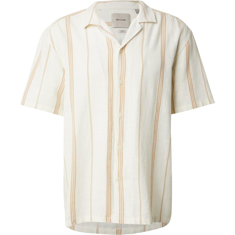 Only & Sons Košeľa Stepan farba ťavej srsti / biela 63806514