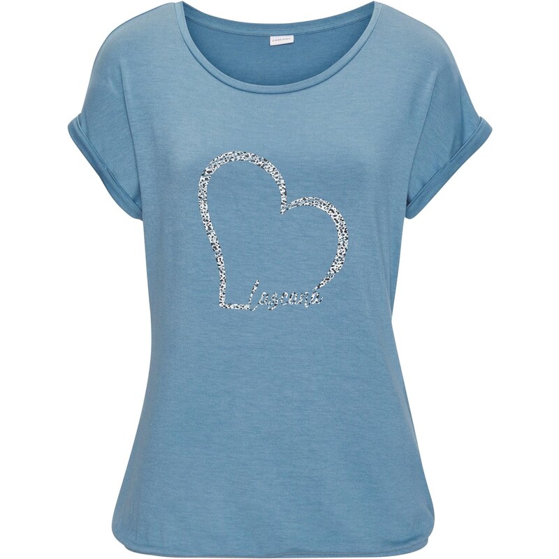 LASCANA Tričko svetlomodrá / čierna / biela 64293626