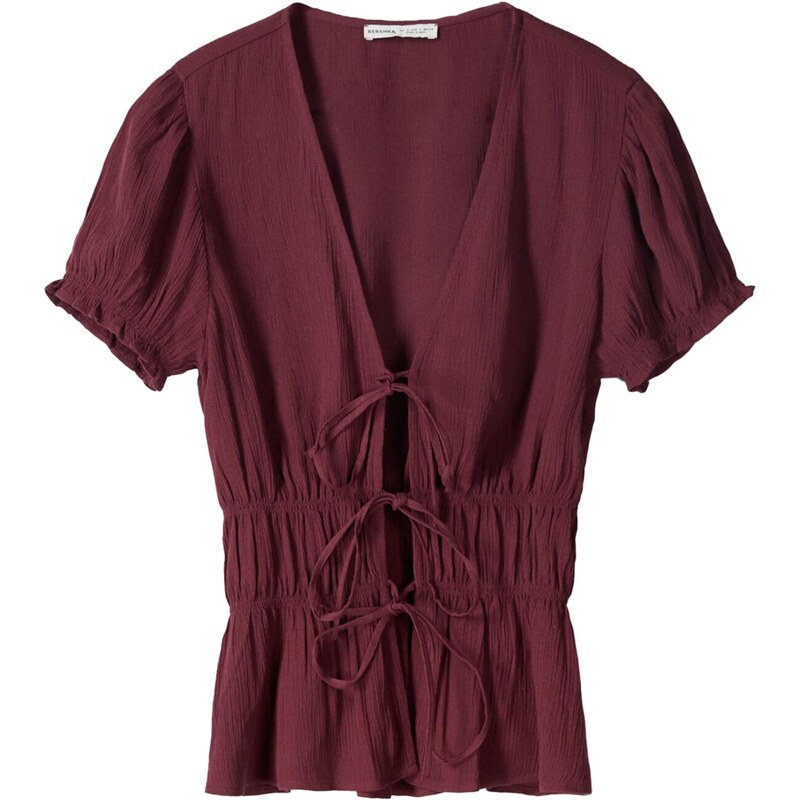 Bershka Blúzka burgundská 66008022