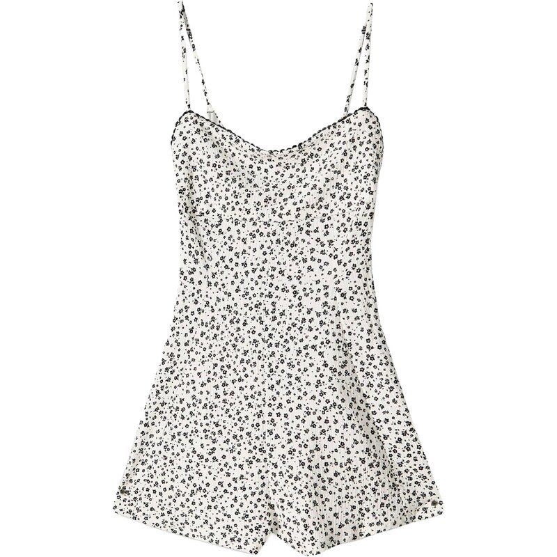 Bershka Overal nebielená / čierna 64382789