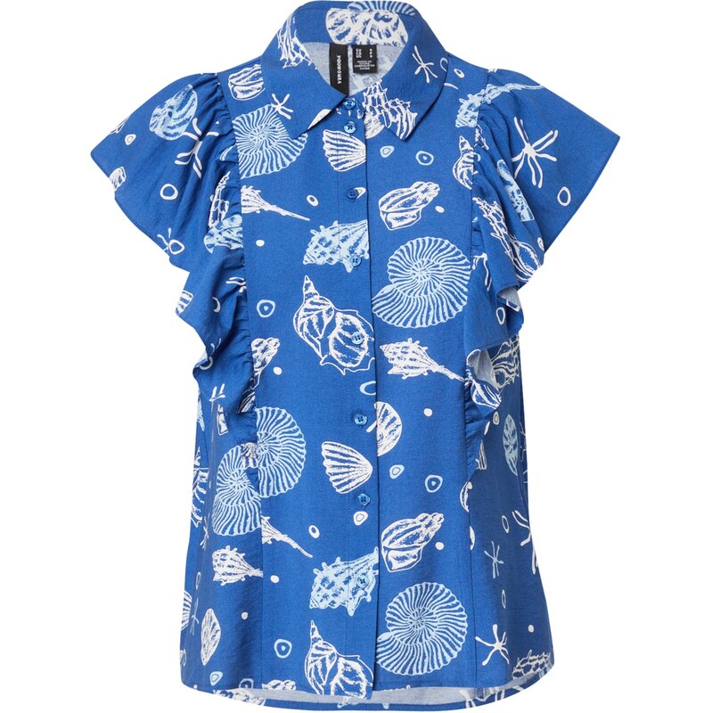 VERO MODA Blúzka VMSEASHELL námornícka modrá / biela 65879827