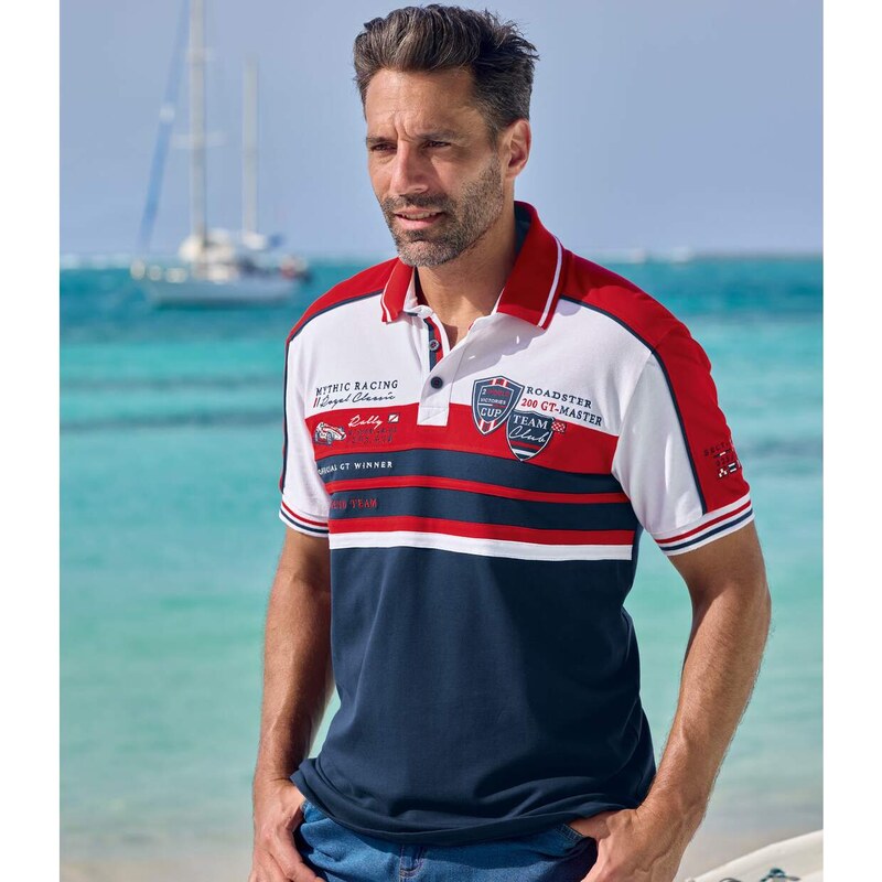 Polokošeľa z piké úpletu Mythic Racing Atlas For Men Červená 63809543