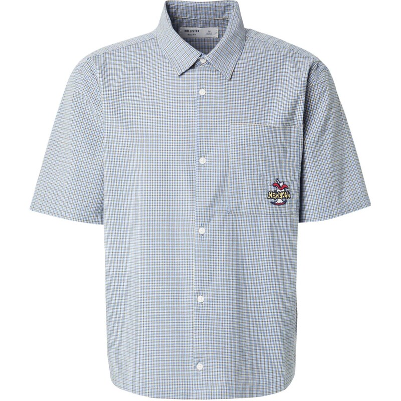 HOLLISTER Košeľa modrosivá / žltá / biela 65879958