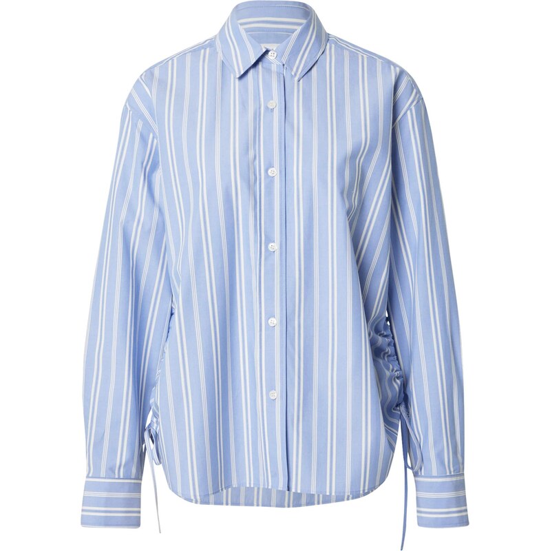 Samsøe Samsøe Blúzka Catan zafírová / svetlomodrá / biela 63818654