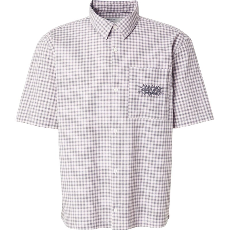 HOLLISTER Košeľa tmavohnedá / oranžová / biela 65879980