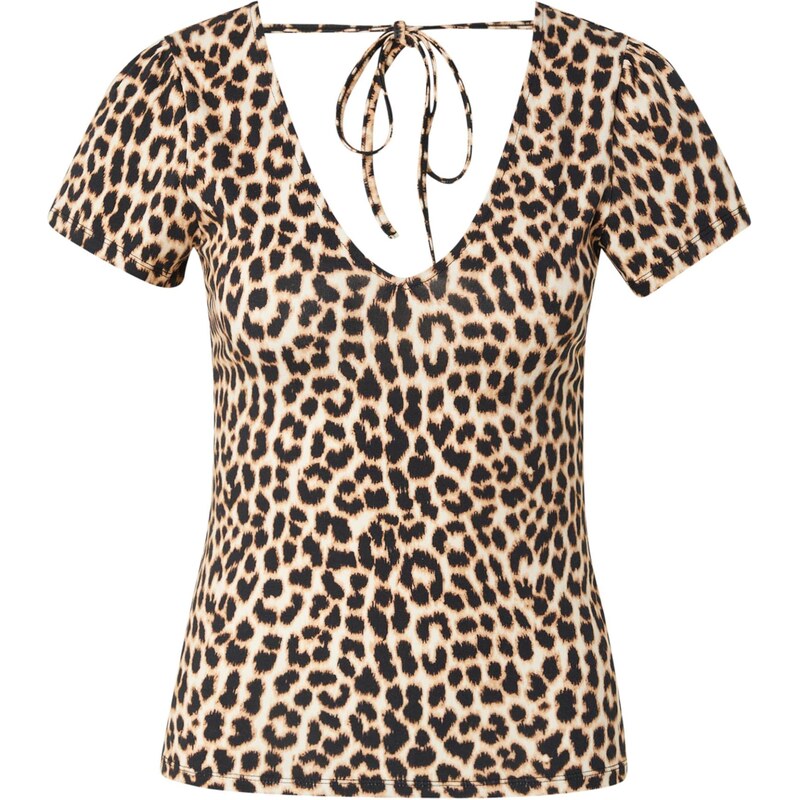 ABOUT YOU Tričko Mara béžová / čierna 65879960